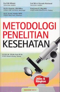 Image of Metodologi penelitian kesehatan