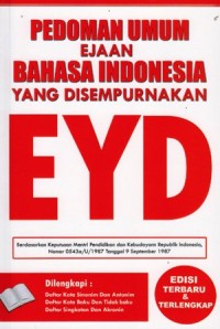 Image of Pedoman umum Ejaan Bahasa Indonesia Yang Disempurnakan (EYD)