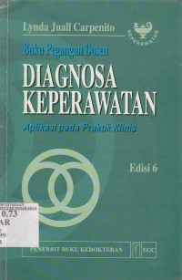 Image of Buku Pegangan Dosen. Diagnosa Keperawatan; Aplikasi pada Praktik Klinis
