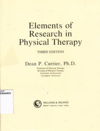 Image of Elements of Research in Physical Therapy