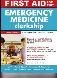 Image of First aid for the emergncy medicine clerkship