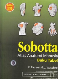 Image of Sobotta: Atlas anatomi manusia:buku tabel