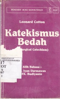 Image of Katekismus Bedah (Surgical Catecism)