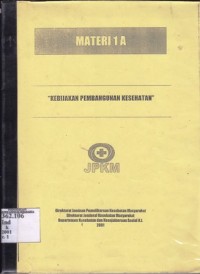Image of Kebijakan pembangunan kesehatan