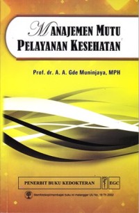 Image of Manajemen mutu pelayanan kesehatan