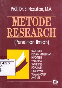 Image of Metode Research (Penelitian Ilmiah)