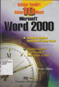 Image of Microsoft word 2000. belajar sendiri dalam 10 menit