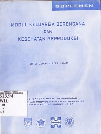 Image of Modul Keluarga Berencana dan Kesehatan Reproduksi