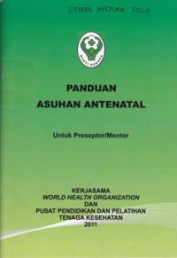 Image of PAnduan Antenatal untuk preseptor/mentor